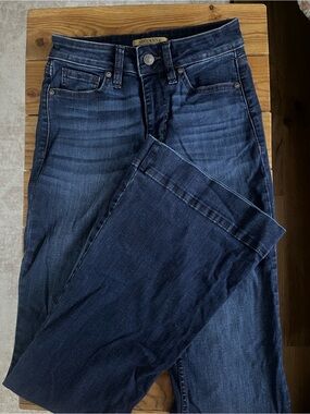 Shyanne Dark Indigo Jeans with Tan Label